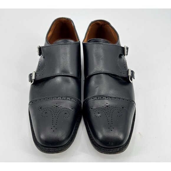 ALLEN EDMONDS st johns double monk strap dress shoes leather brogue black 10D - Picture 2 of 11